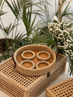handcrafted crochet serving tray set