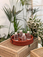 handcrafted crochet serving tray set