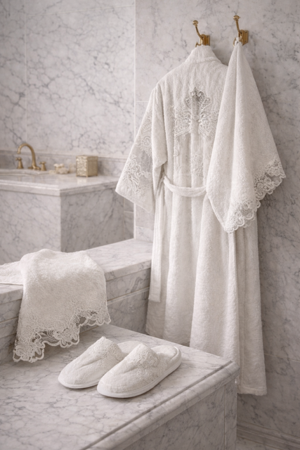 royal lace bathrobe